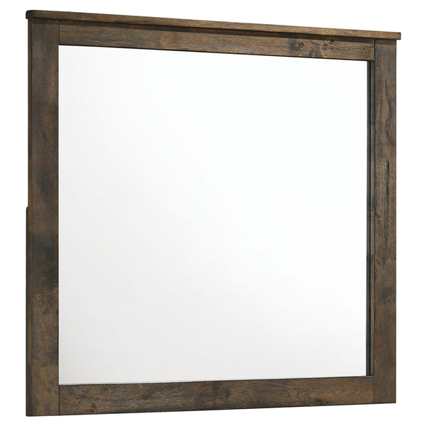 Woodmont Rectangle Dresser Mirror Rustic Golden Brown image