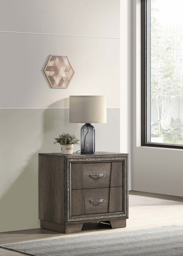 Janine 2-drawer Nightstand Grey image