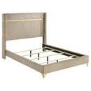 Lucia 4 & 5 Piece Bedroom Set King & Queen Beige & Grey