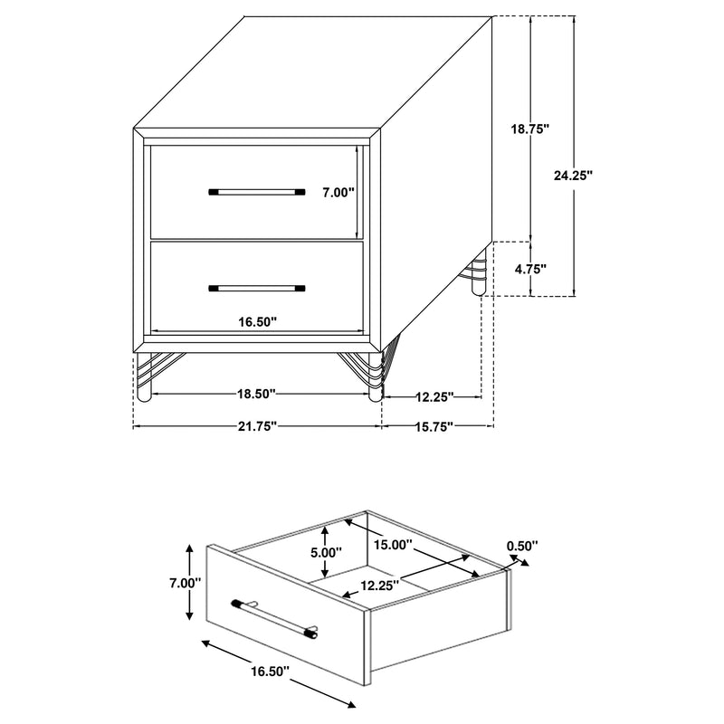 Lucia 5 Pc Bedroom Set