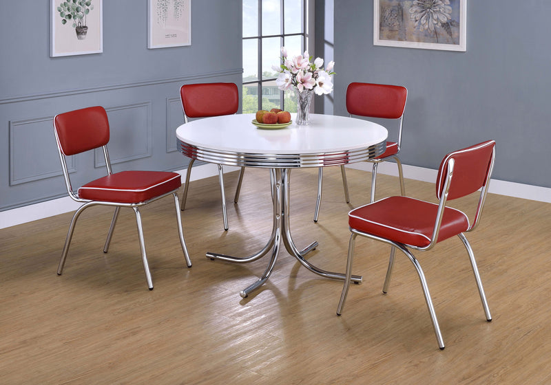 Retro 5-piece Round Dining Set