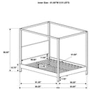 Monroe Canopy Panel Platform Bed