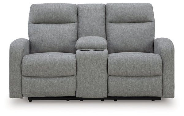 Gauntlet Reclining Loveseat with Console