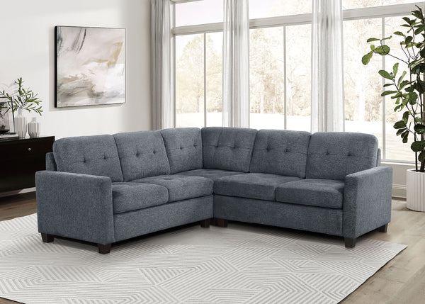 Georgina 5 Pc Stationary Sectionals Grey
