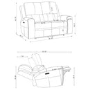 Brickston Triple Power Reclining Sofa Set