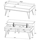 Fanning Lift-Top Coffee Table Set