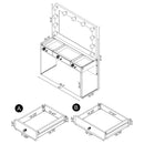 Afshan Makeup Vanity Table with LED Mirror