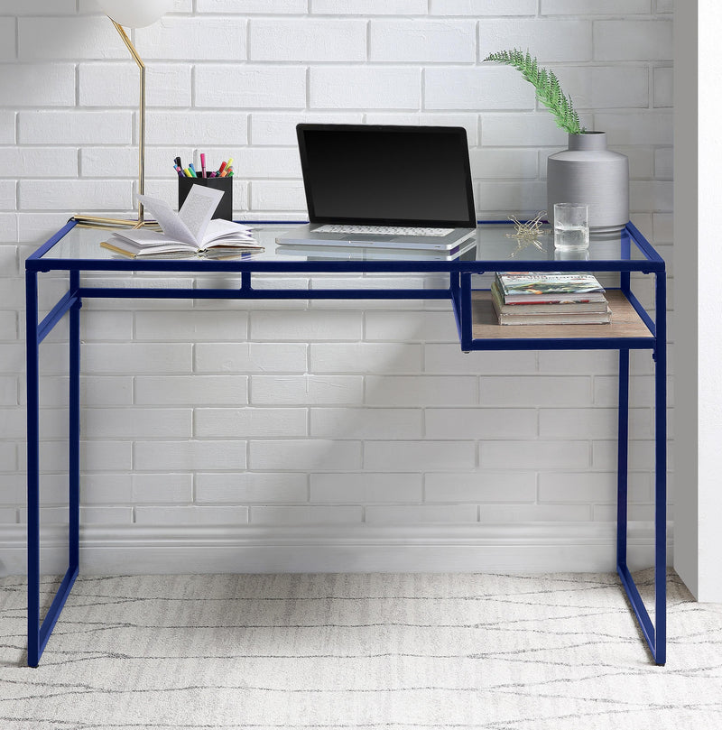 Yasin Blue & Glass Desk image