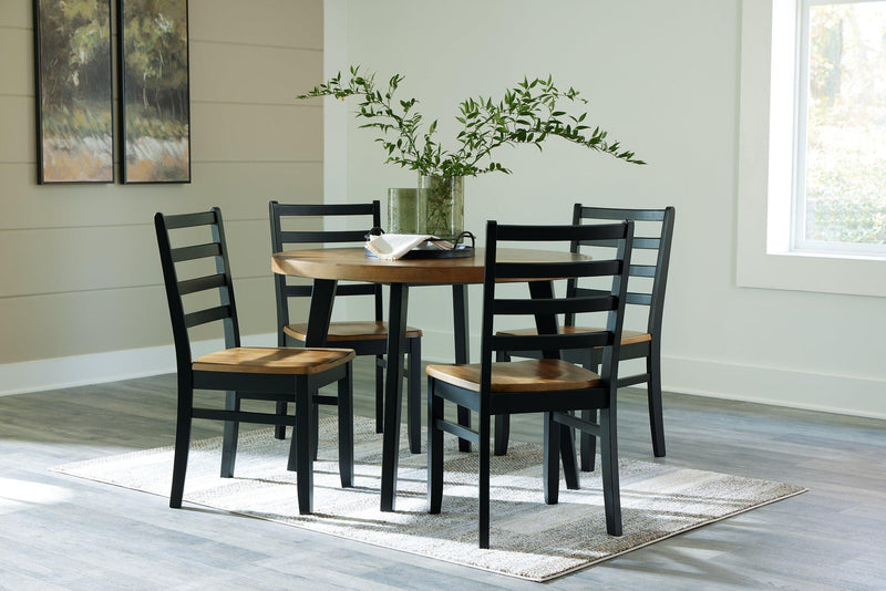 Blondon Dining Table and 4 Chairs (Set of 5)