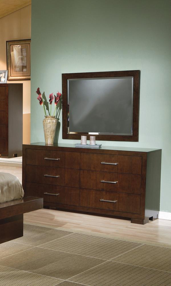 Jessica Rectangular Wall Dresser Mirror Cappuccino