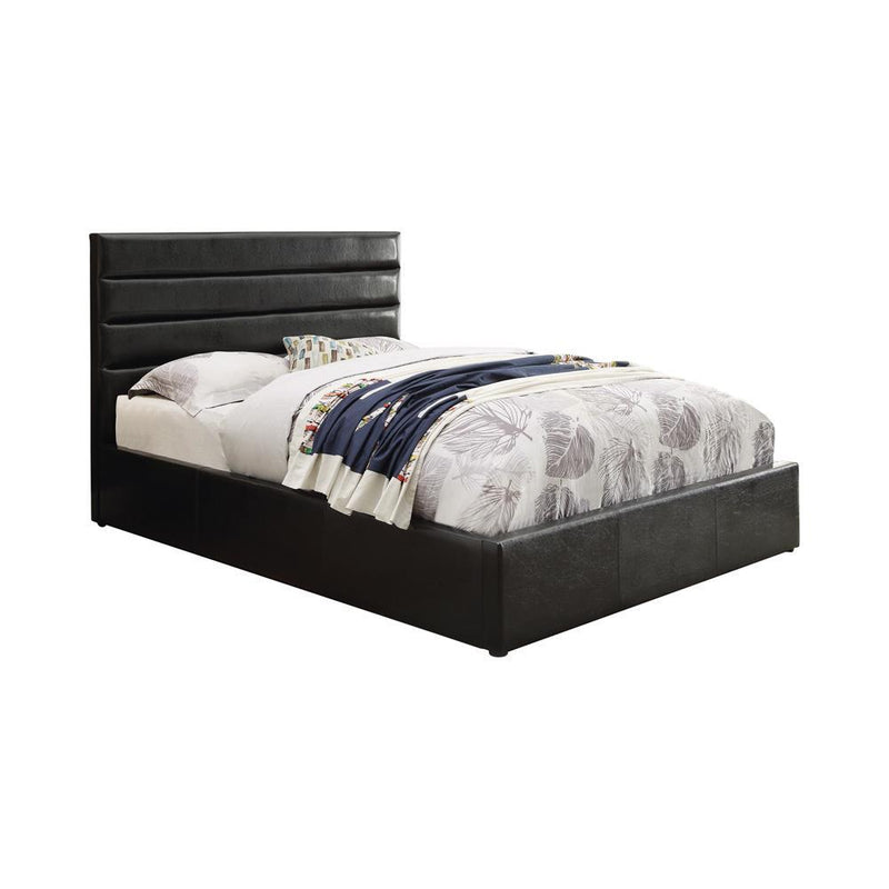 Riverbend Queen Upholstered Storage Bed Black