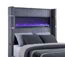 Tisdall Wingback Bed with Flame Visualizer