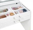 Danbury Makeup Vanity Table with LED Mirror and Stool